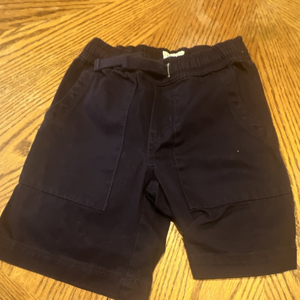 The Children's Place Boys Chino Shorts Size 4 Navy, Cotton Blend, Elastic Waist
